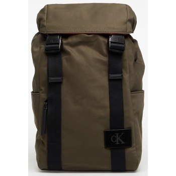 σακίδιο πλάτης calvin klein canvas mix backpack green σε προσφορά