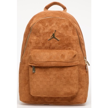 σακίδιο πλάτης jordan jam suede monogram backpack cognac