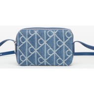 τσάντα calvin klein emblem aop denim cam blue universal