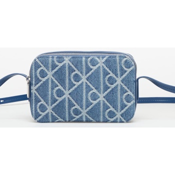 τσάντα calvin klein emblem aop denim cam blue universal σε προσφορά