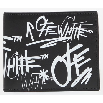 πορτοφόλι off-white logo bifold black universal