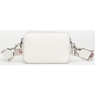 τσάντα calvin klein webbing double strap camera bag white alyssum universal