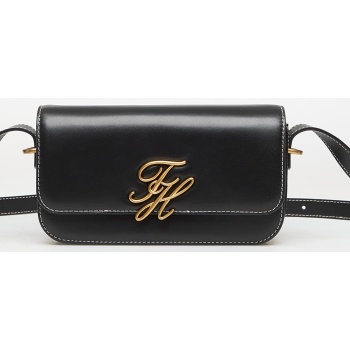 τσάντα tommy hilfiger script flap crossover black universal