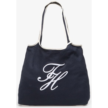 τσάντα tommy hilfiger summer tote canvas navy universal