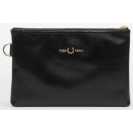 τσάντα fred perry smooth leather sacoche black universal