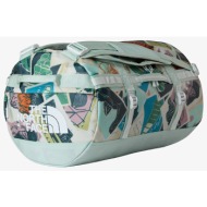 the north face base camp duffel - s opal frost tnf postcards print/ opal frost-pearl stone universal