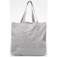 τσάντα carhartt wip mercer tote bag mercer stripe/ graphite/ wax universal