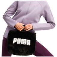 puma core fur mini tote bag 090657-01 μαύρο