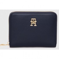 γυναικείο πορτοφόλι tommy hilfiger medium zip-around aw0aw15088 dw6 μπλε