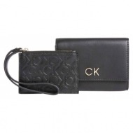 γυναικείο πορτοφόλι με εξτρα καρτοθήκη calvin klein k60k611092 bax μαύρο