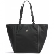 γυναικεία τσάντα tommy hilfiger tote bag aw0aw15717 bds μαύρη