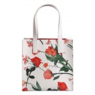γυναικεία τσάντα ώμου ted baker floral print small icon 275033 λευκή