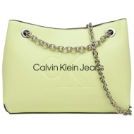 γυναικεία τσάντα χειρός ώμου calvin klein k60k607831 zcw πράσινη