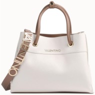 valentino bags τσάντα ώμου – alexia vbs5a802 173 bianco/cuoio