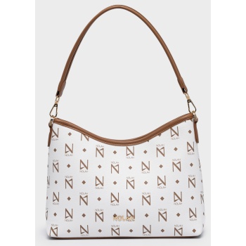 nolah τσάντα ώμου - bettina white brown