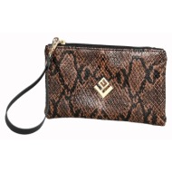 lovely handmade τσάντα χειρός - purse feral dark brown