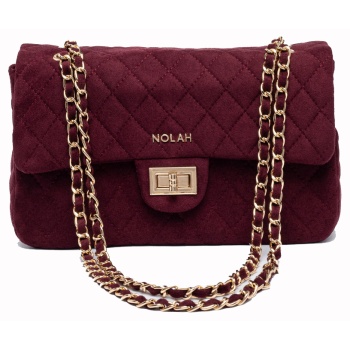 nolah τσάντα ώμου - kea burgundy