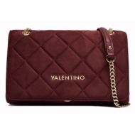 valentino bags τσάντα ώμου - ocarina suede vbsa9b02 069 bordeaux