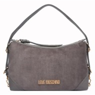 love moschino τσάντα ώμου - jc4091pp1pld101a velour grigio