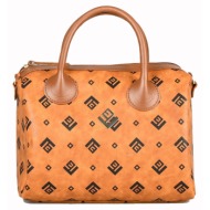 lovely handmade τσάντα χειρός - petra large signature tabac