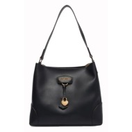 love moschino δερμάτινη τσάντα ώμου - jc4155pp1pl1300a nero