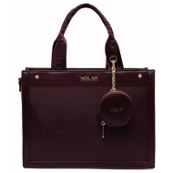 nolah τσάντα ώμου – tote burgundy