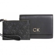 γυναικείο πορτοφόλι με εξτρα καρτοθήκη calvin klein k60k611092 bax μαύρο