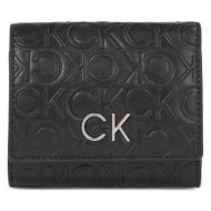 γυναικείο πορτοφόλι calvin klein re-lock trifold k60k611321 bax μαύρο