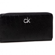 γυναικείο πορτοφόλι calvin klein re-lock slim z/a wallet μαύρο k60k608633 bax