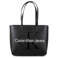 γυναικεία τσάντα χειρός ώμου calvin klein shopper k60k610276 bds μαύρο