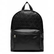 ανδρική τσάντα πλάτης calvin klein monogram backpack k50k511494 0gk μαύρη