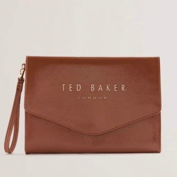 γυναικείος φάκελος ted baker crinkie 272143 taupe λουστρίν