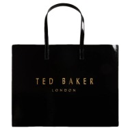 γυναικεία τσάντα ώμου ted baker extra large icon 271039 μαύρη λουστρίν