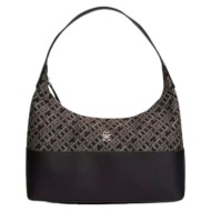 γυναικεία τσάντα ώμου tommy hilfiger aw0aw17072 bds μαύρη