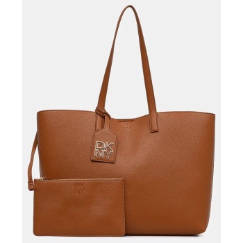 γυναικεία δερμάτινη τσάντα ώμου dkny r43akf78 ταμπά σε προσφορά