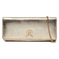 γυναικεία δερμάτινη τσάντα χιαστί tommy hilfiger luxe leather aw0aw17116 0hs χρυσό