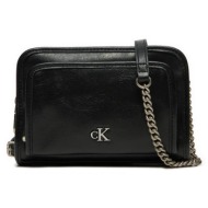 γυναικεία τσάντα χιαστί calvin klein k60k613047 beh μαύρη