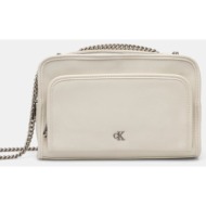 γυναικεία τσάντα χιαστί calvin klein k60k613046 yas μπεζ