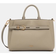 γυναικεία δερμάτινη τσάντα χειρός ώμου dkny onyx satchel r44dai68 tof τάουπε