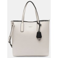 γυναικεία τσάντα χειρός ώμου dkny saige r44ayi41 pek λευκή