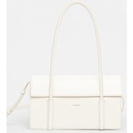 γυναικεία τσάντα ώμου calvin klein k60k613111 67u μπεζ