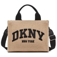 γυναικεία τσάντα χειρός ώμου dkny hadlee small r51adc80 nax natural/black