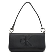 γυναικεία τσάντα ώμου calvin klein lv04k3148g ub1 μαύρη