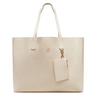 γυναικεία τσάντα χειρός ώμου tommy hilfiger aw0aw17195 aa8 μπεζ