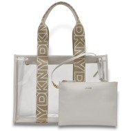 γυναικεία τσάντα ώμου dkny arena r51ayj22 kve μπεζ