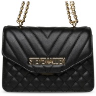 γυναικεία τσάντα ώμου steve madden bstake-2 sm13001704-02002-blk μαύρη