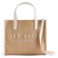 γυναικεία τσάντα ώμου ted baker raffla small icon bag 275174 ecru