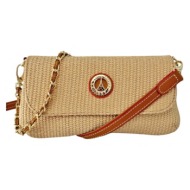 γυναικεία τσάντα χιαστί la tour eiffel s556-8910ex/388 ψάθα μπεζ