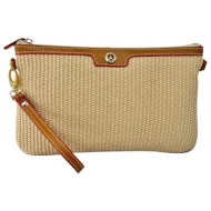 γυναικεία τσάντα φάκελος la tour eiffel s556-151006-1bj/388 μπεζ ψάθα