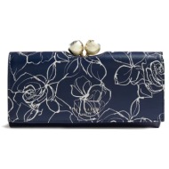 γυναικείο δερμάτινο πορτοφόλι ted baker linear rose large 278552-navy